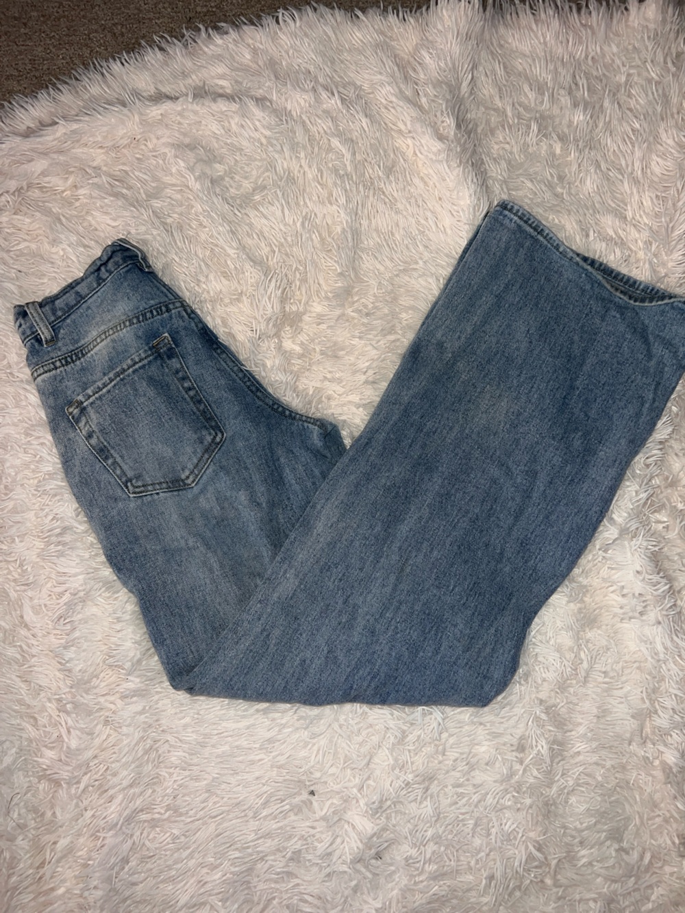 Classic Straight Leg Blue Jeans